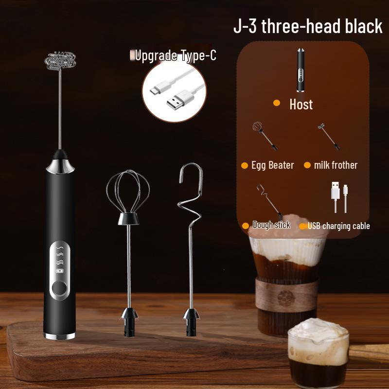 Portable Rechargeable Handheld Electric Milk Frother & Coffee Mixer
