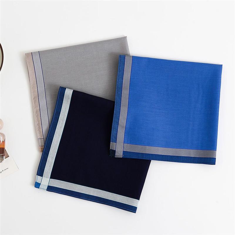 

3Pcs 43x43cm Men 100% Cotton Classic Checkered Suit Decoration Pocket Handkerchiefs Satin Patterned Wipe Sweat Towels