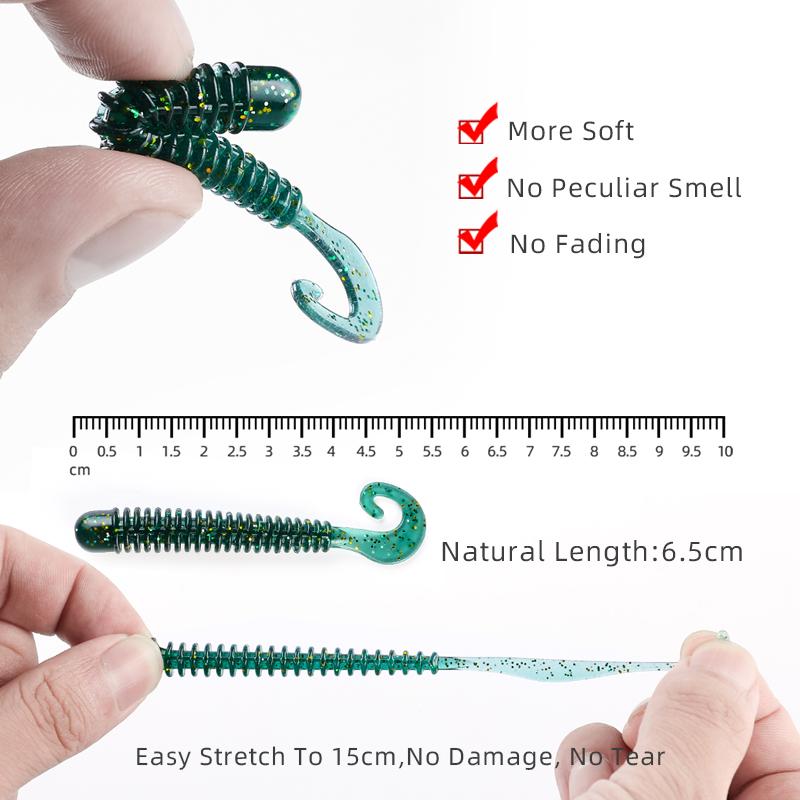 BEARKING Fishing Lure 65mm 1.6g 15pcs / Bag G Tail Soft Baits Fishing Wobbler Bass Bait Artificial Fishing Soft Lure Tacke