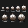 10-20 Pcs/lot 6-20mm Round ABS Imitation Pearl Beads Pendant Beige White Charms For Jewelry Making DIY Fashion Necklace Earrings