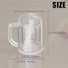 Beer Ice Cup Double Walled Design Acrylic Classic Clear Beer Mug with Handles Freezer Mugs Chiller Frosty Cup for Beer Cocktail
