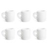 1:12 Scale Miniature Coffee Mugs Resin Dollhouse Kitchen Tableware Realistic White Cups DIY Craft Desk Ornament Set