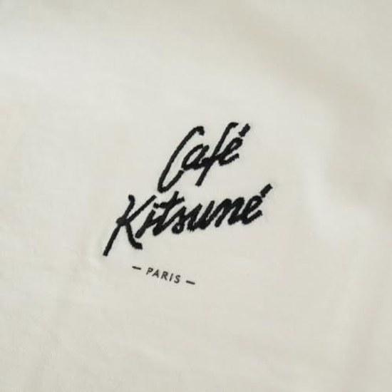 Maison Kitsune CAFE Crew Neck T-Shirt Relax Off White