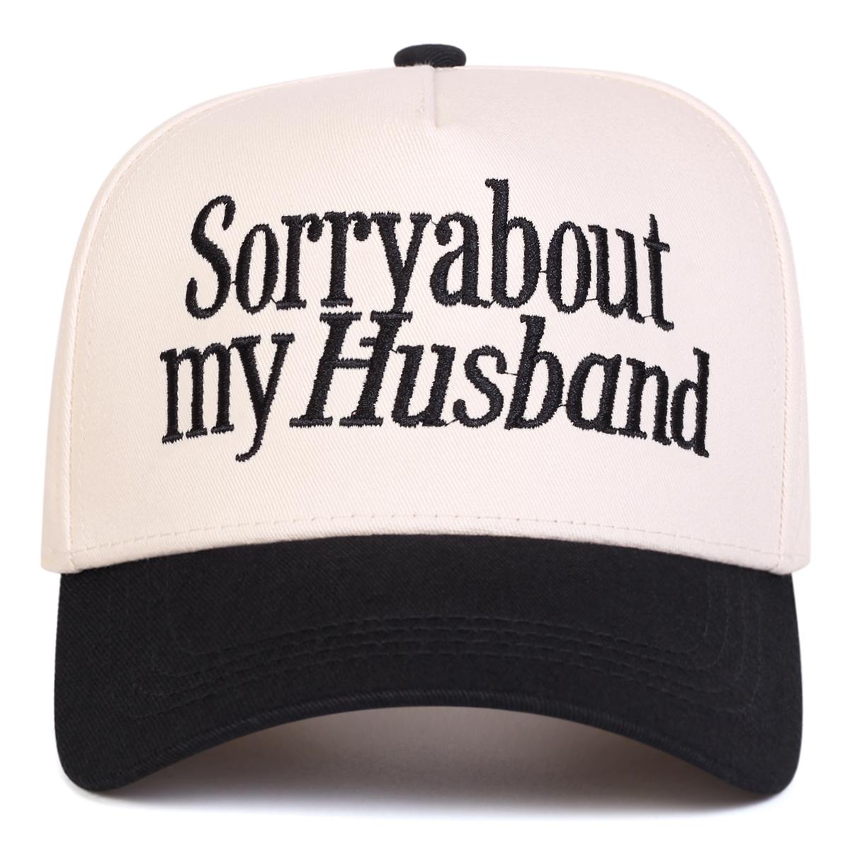 

Унисекс Бейсболки с вышивкой SORRY ABOUT MY HUSBAND Весна Осень Открытый Воздух Регулируемые Повседневные Кепки Кепка от Солнца Спортивная Кепка чёрный