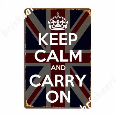 Keep Calm And Carry On Poster Metallschild Club Bar Poster Kino Küche Klassisches Blechschild Poster