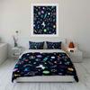 Fantasy Space Unicorns And Stars Print Bedding Set 1 Duvet Cover 2 Pillowcases For Adult And Children Luxury Gift Full Size