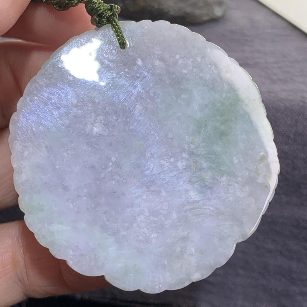 Myanmar Natural A-Grade Jade Pendant with Fox, Tiger, Qilin, and Bodhisattva Figures