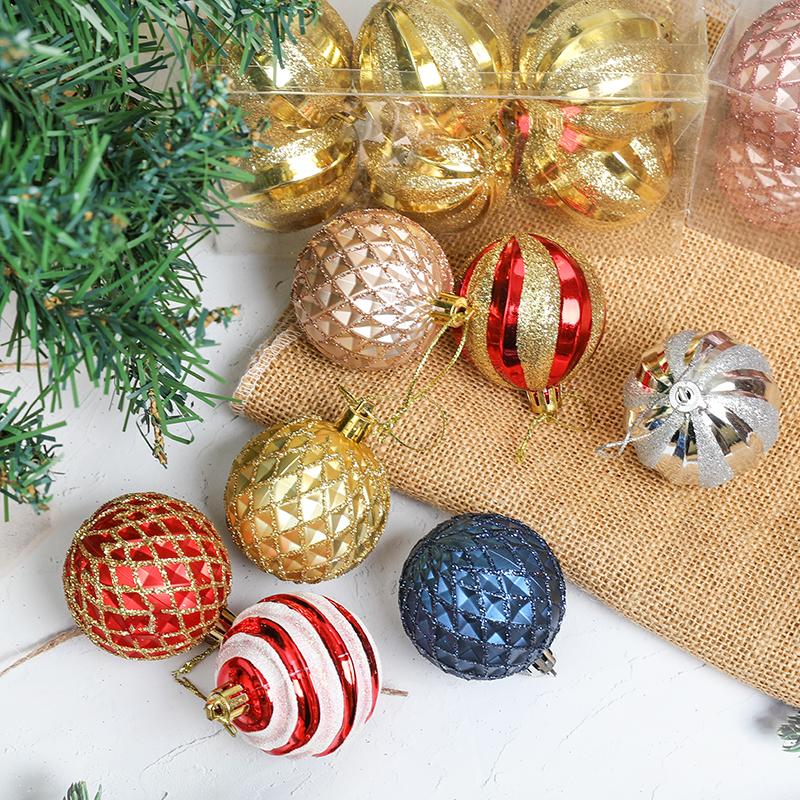 6szt 6cm bombki choinkowe ozdoby choinkowe wiszące zawieszki Navidad Noel noworoczny świąteczny wystrój imprezy do domu