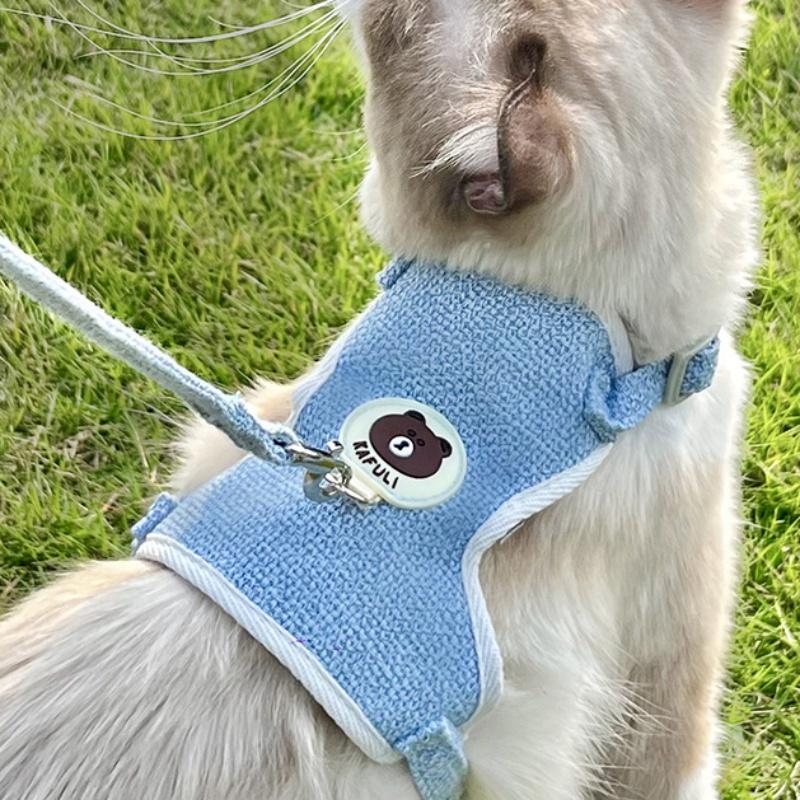 Lovely Small Pet Vest Chest Strap Dog Leash Traction Rope Walking Dog Cat Bunny Vest Harness Poodle Collar Leash Dog Accessories