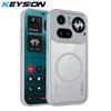 KEYSION Transparent Magnetic Phone Case for Nothing Phone 4A Pro Silicone+PC HD Clear Shockproof Cover for Nothing Phone 4A