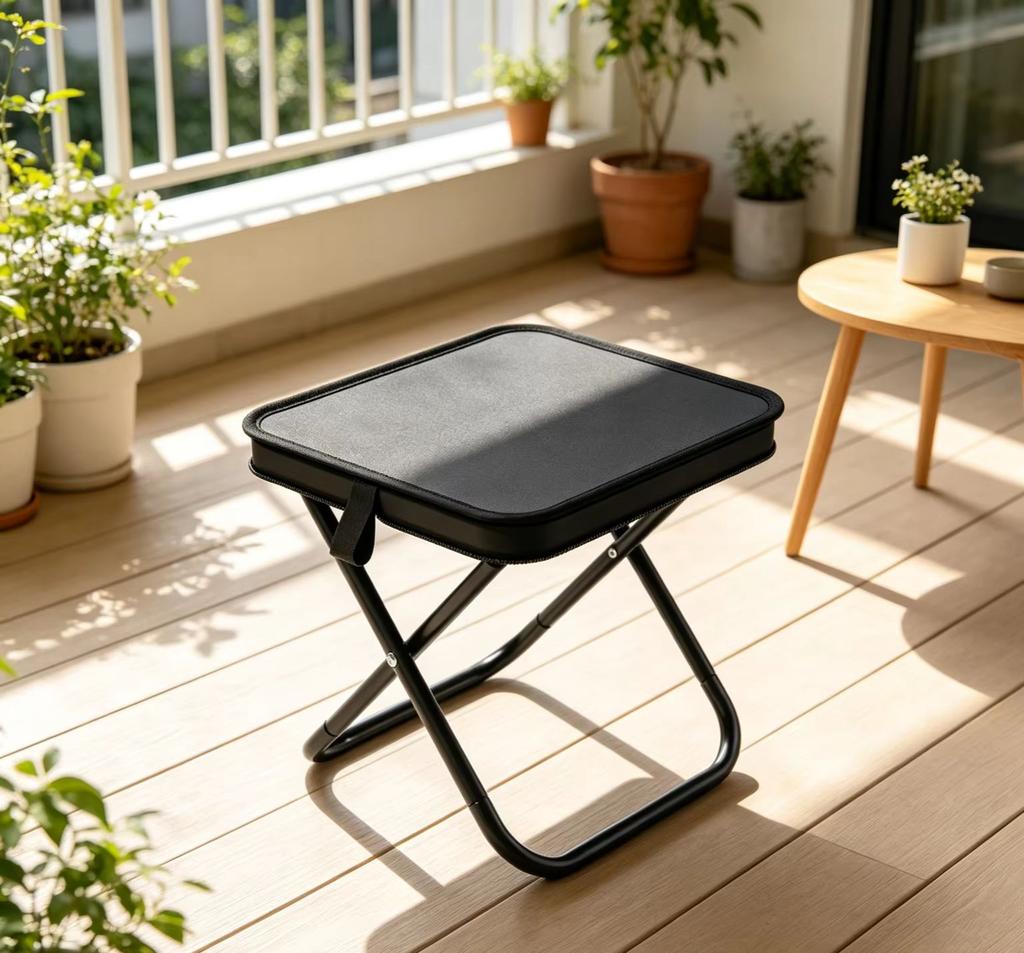 Portable Retractable Folding Stool, Lightweight Pocket‑Size Seat for Fishing, Camping, Outdoor Travel, Picnic & Leisure Activiti