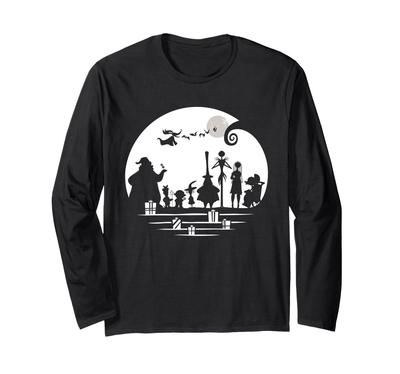 Disney The Nightmare Before Christmas Holiday Silhouette Long Sleeve T-Shirt