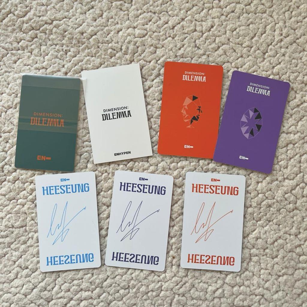 [USED] ENHYPEN Heeseung DILEMMA Trading Cards Set of 7