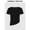 UR Women's Irregular Hem Pleated Slim T-shirt