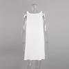 2025 Spring/Summer Women's Cotton Silk Spaghetti Strap Nightdress - Sexy, Hollow-Out, Fashionable Short Skirt Pajamas
