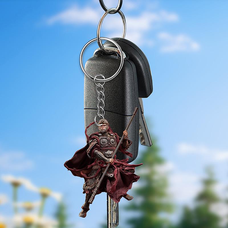 Čínská akční hra Černý mýtus Wukong Klíčenka Přívěsek na klíče Přívěsek na tašku Monkey King Sun Keyring Šperky Fanoušci hráčů Herní dárek