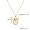 Yori Hollow Five Pointed Star Simple Necklace for Women High Quality Stainless Steel 18 K Metal Texture Choker Necklace Annivers