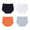 1/4 Pcs High Waist Panties for Women Plus Size Ice Silk Seamless Briefs Women Soft Underpants