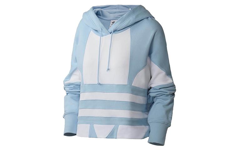 Adidas Originals Sweatshirts Women s Pink Blue/White Hooded Moderate Regular FS1312 36