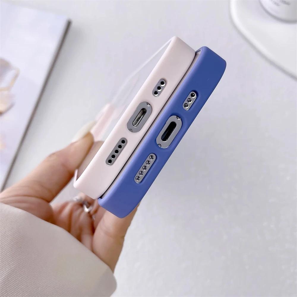 Luxury Shockproof Magsafe Wireless Charge Case for iPhone 15 14 Plus 13 12 Mini 11 Pro X XR XS Max Clear Magnetic Bumper Cover