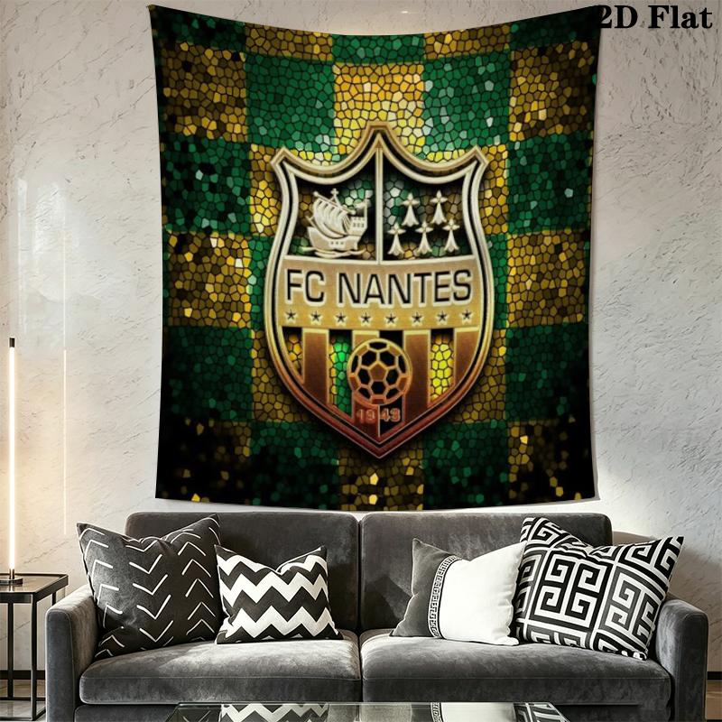 FC Nantes Wall Tapestry Aesthetic Wall Hanging Printed Fabric Blanket Decorative Tapestries for Bedroom Living Room Home Decor