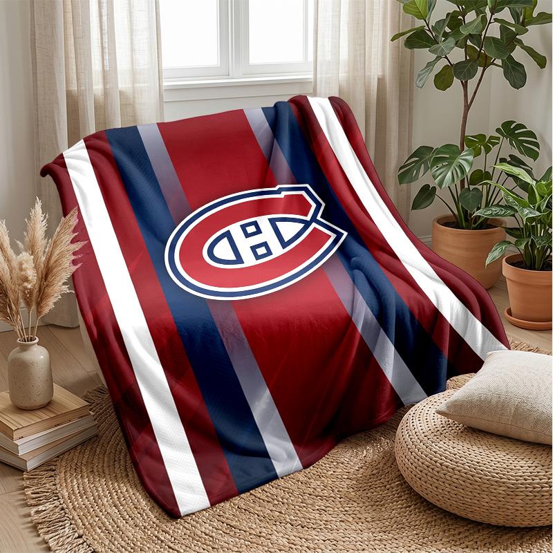 Montreal Canadiens Flanell Fleece Decke Gemütlich Warm Überwurfdecke für Sofa Bett Reise Ganzjahresgebrauch
