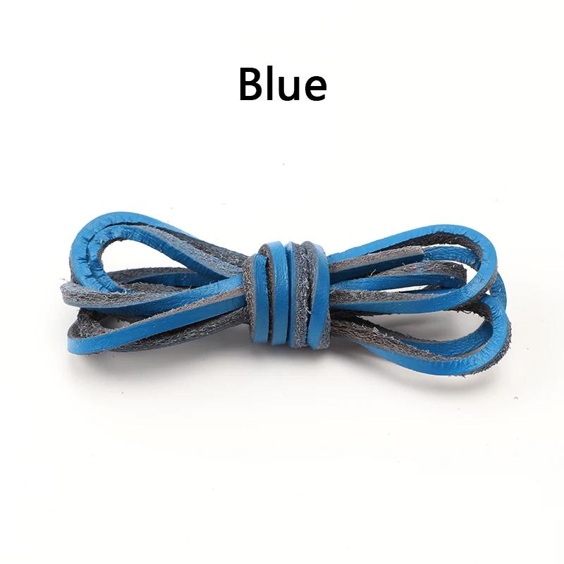 New  Flat Shoelaces Solid Leather Shoe Laces Classic Multicolor Leisure Shoe Lace Outdoor Unisex Boots Shoelace