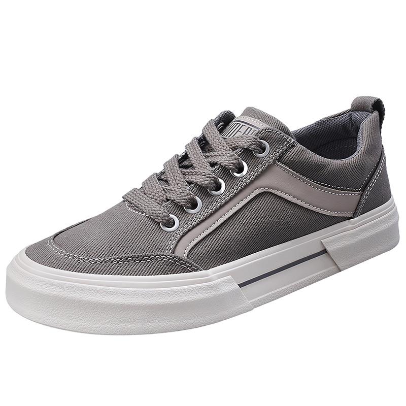 Spring New Men's Shoes Fashionable Breathable and Comfortable Versatile Lace-up Shoes Trendy Low Top Flat Men's Canvas Shoes