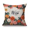 Flower Wreath Floral Letter Art Mother Day Gift For Mama Gratitution Decorative Sofa Throw Pillow Case Linen Cushion Cover