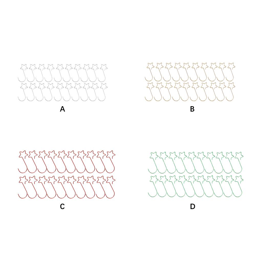 Pack of 20 Christmas Decoration Hangers Wedding Party Birthday Festival Bar Ornament Pendant Photos Keys Garland Hook