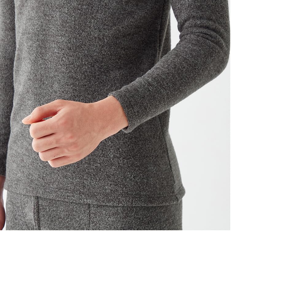 Gunze Hot Magic Inner Shirt equivalent to 5 layers of cotton Long Black Size LL (Warmth underwear), Sleeve, V-Neck, Moisture-Wicking, Double-Sided