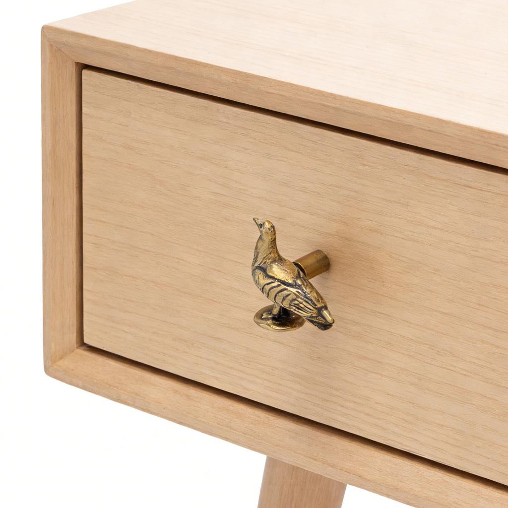 Brass Cabinet Knob With Single Hole Bird Dove Shaped Metal Handle Drawer Pull Furniture Hardware For Kitchen Wardrobe Closet