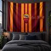 Arazzo Personalizzato da Appendere alla Parete Tessuto Artistico Sfondo con Motivo AS Roma FC