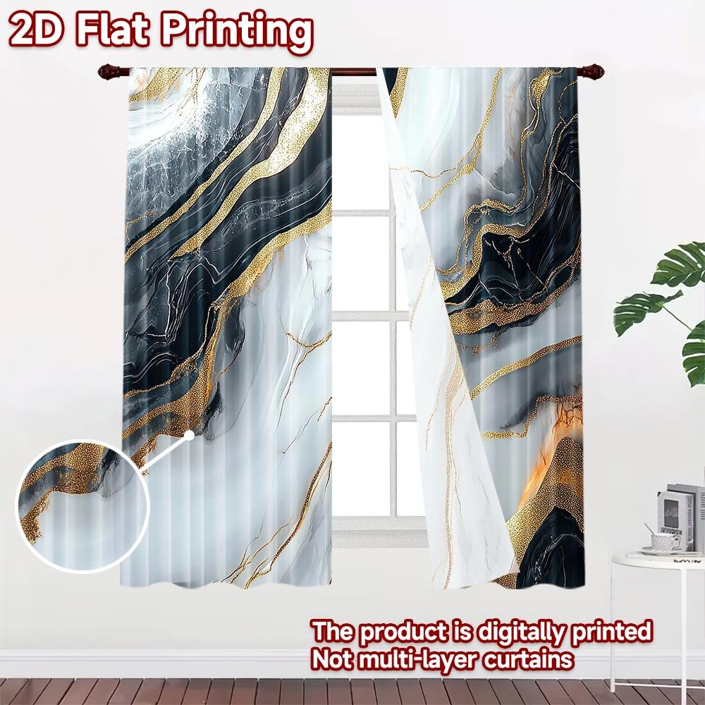 1pc 2D flat Photography Backdrop Popular Backdrop Gold and Black Waves 100% Polyester Birthday Party Use for Bedroom wall