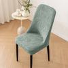 Leaf Pattern Curved Chair Cover Stretchable Elastic Band Restaurant Stool Cover Soft Dust-proof Chair Seat Slipcovers Home Decor