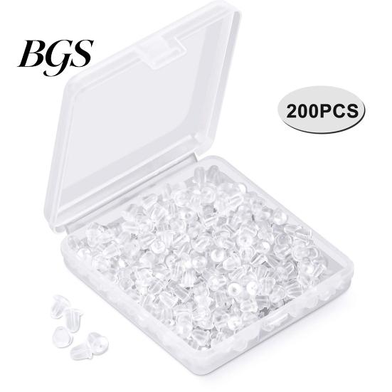 200 Pièces Remplacements DIY Doux Transparent Silicone Boucle d'Oreille Sécurité Dos Embrayage Bouchon