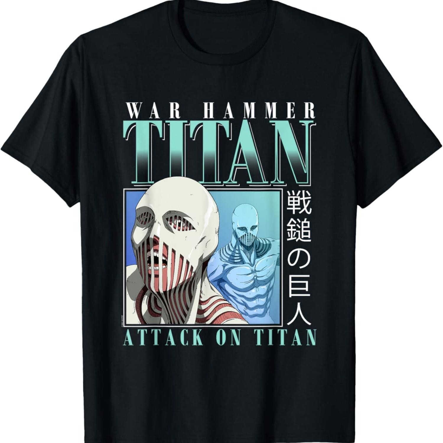 

Attack on Titan Season 4 War Hammer 90 s Collage Anime T-Shirt XXXXXL чорний