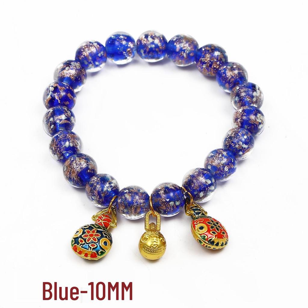 Gold Foil Glazed Devouring Beast Women's Luminous Bracelet