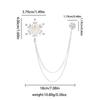 Snowflake Pearl Chain Tassel Brooch Luxury Exquisite Temperament Simple Suit Brooch Versatile Men Women's Accessories Wholesale