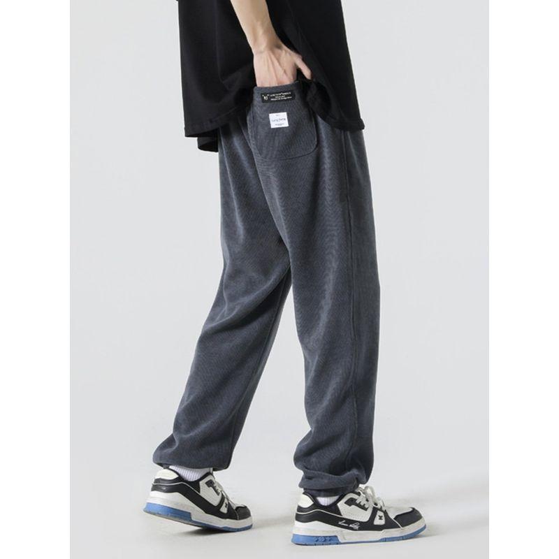 American-Style Heavy Chenille Pants with Velvet Men's Winter Extra Thick Silver Fox Velvet Sweatpants Foreign Trade Cattle Goods Sports Casual Pants