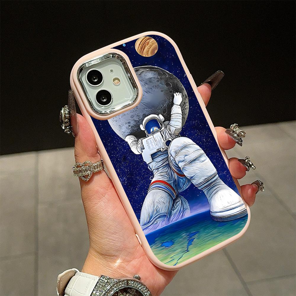 Solid Color Silver Edge Lens Soft Liquid Silicone Shockproof Phone Case for iPhone Samsung Huawei Honor Xiaomi Redmi OPPO Realme Vivo Infinix Tecno