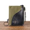 Vintage Car Key Bag Stitching Storage Card Bag Retro Women's Leather  Coin Purse  Coin