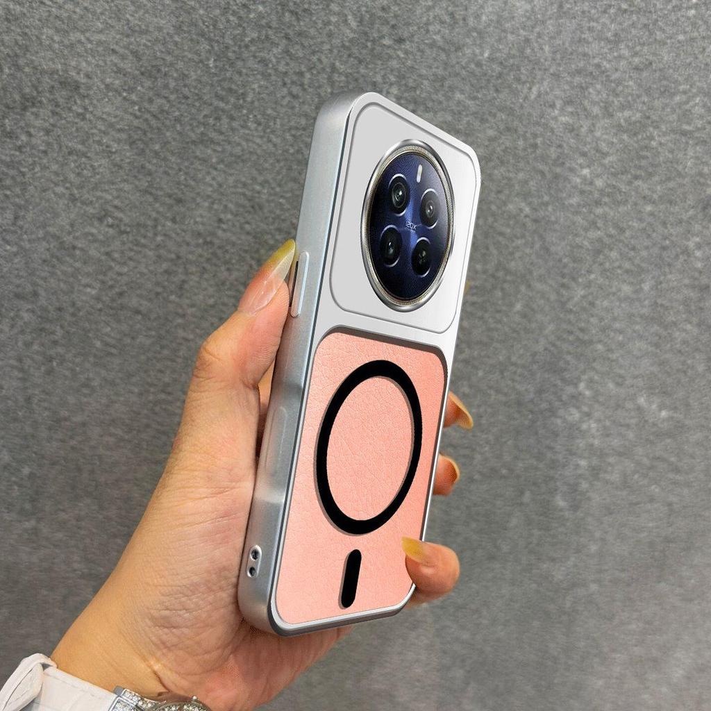 Metallic Finish Magnetic TPU Phone Case for realme 12+ 5G,12 Pro+,12 Pro,12 4G,Narzo 70 Pro 5G Shockproof Matte Soft Cover