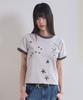 PRENDA Crack Star Logo Crewneck Tee Gray