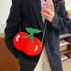 Internet celebrity cute fruit bag 2025 new Mori sweet girl fashion personality cherry shape crossbody small round bag
