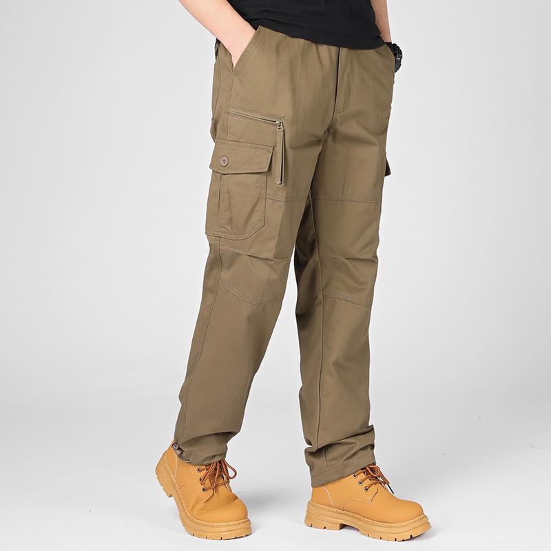 Men's Multi-Pocket Straight Casual Outdoor Pants for Autumn and Winter