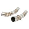 Motorcycle Middle Exhaust Pipe Stainless Steel Glossy Surface Replacement for YZF‑R1 2004‑2006