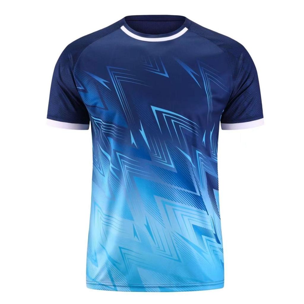 Summer New Table Tennis and Badminton Training Camp Sports 3D Printed Short Sleeved T-shirt Quick Drying