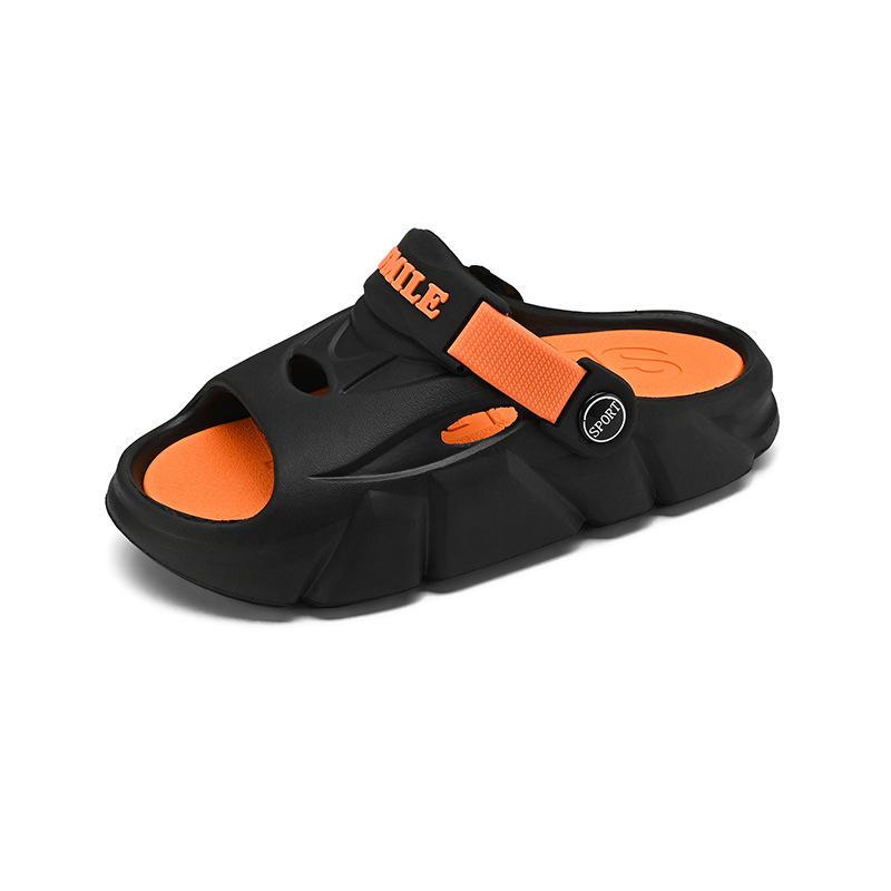 Summer Children's Slippers Boys and Girls Indoor Household One-word Mops Outdoor Wear Dual-purpose Thick-bottomed Non-slip and Wear-resistant Sandals
