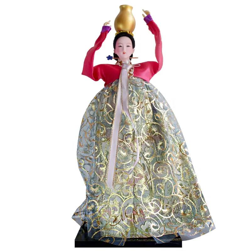South Korea Girl North Korea Doll Human Shape Silk Doll Home Decoration Accessories Figurine Craft Decorations For Home Folk Art